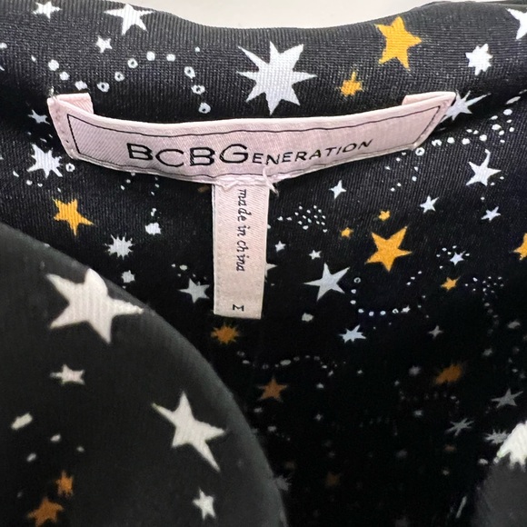 NWT BCBG Generation Fitted Star Celestial Bodysuit with Velvet Straps - Picture 9 of 11